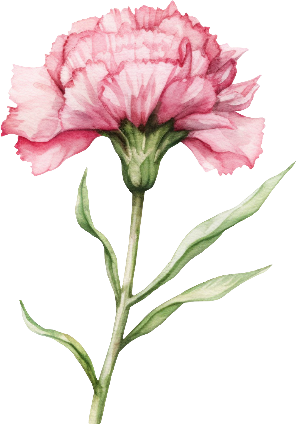 Carnation Flower Watercolor