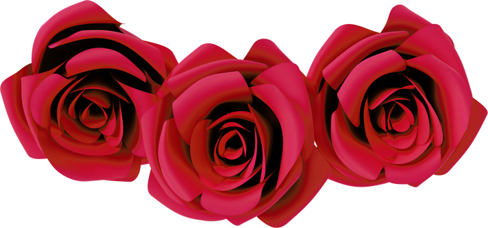 Red rose 3D illustration