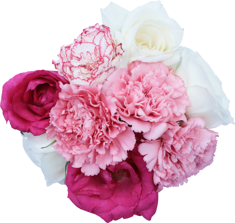 Bouquet of Roses and Carnation Flowers